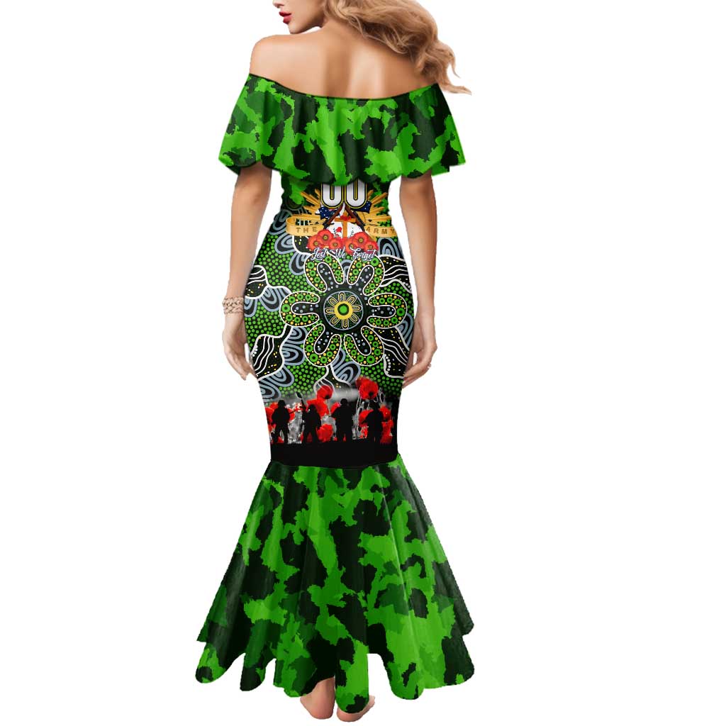 Personalized Raiders ANZAC Day Family Matching Mermaid Dress and Hawaiian Shirt Australian Army - Lest We Forget