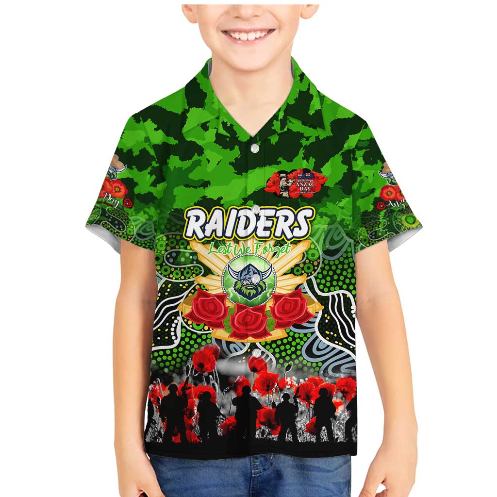 Personalized Raiders ANZAC Day Family Matching Mermaid Dress and Hawaiian Shirt Australian Army - Lest We Forget
