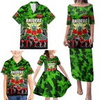 Personalized Raiders ANZAC Day Family Matching Puletasi and Hawaiian Shirt Australian Army - Lest We Forget