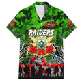 Personalized Raiders ANZAC Day Family Matching Puletasi and Hawaiian Shirt Australian Army - Lest We Forget