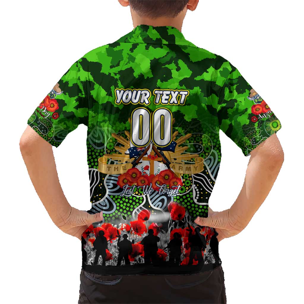 Personalized Raiders ANZAC Day Family Matching Short Sleeve Bodycon Dress and Hawaiian Shirt Australian Army - Lest We Forget