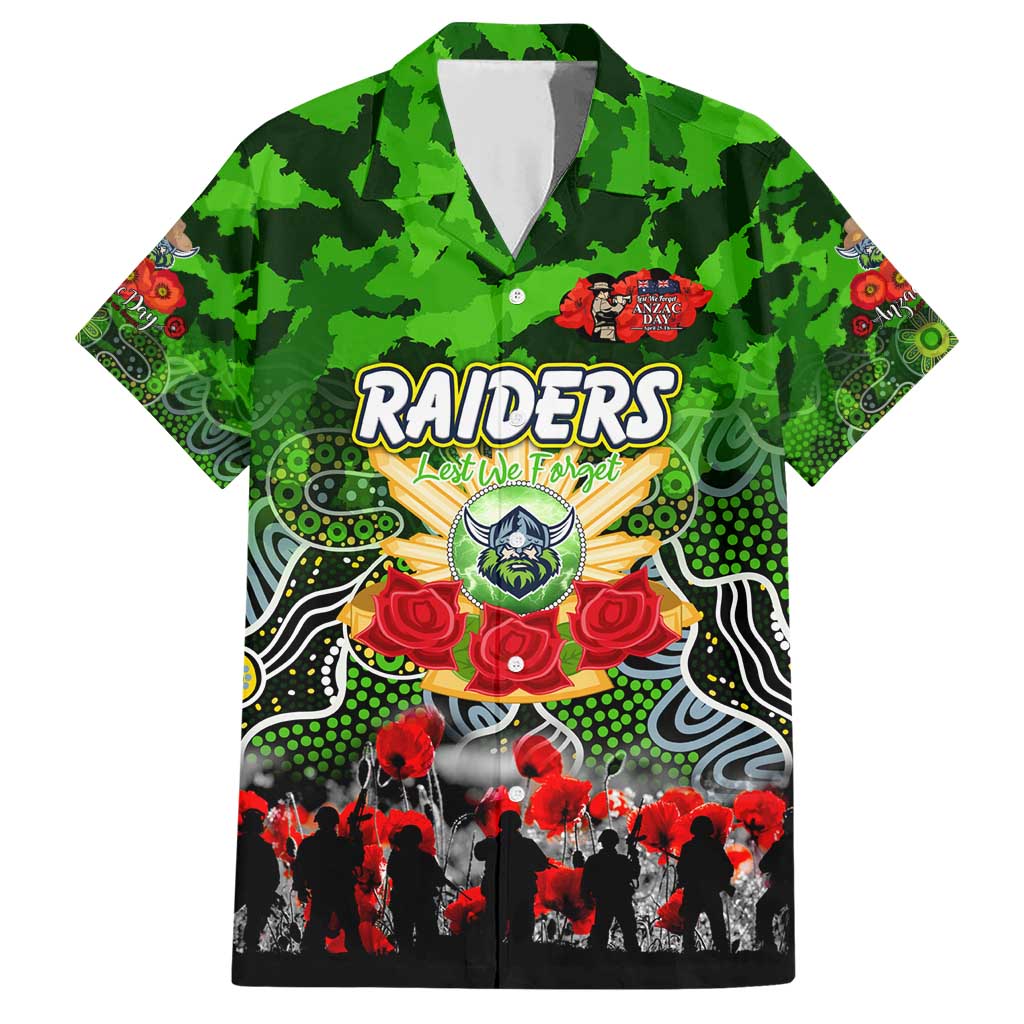 Personalized Raiders ANZAC Day Family Matching Short Sleeve Bodycon Dress and Hawaiian Shirt Australian Army - Lest We Forget