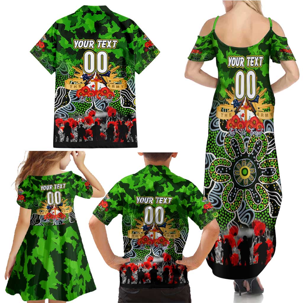 Personalized Raiders ANZAC Day Family Matching Summer Maxi Dress and Hawaiian Shirt Australian Army - Lest We Forget