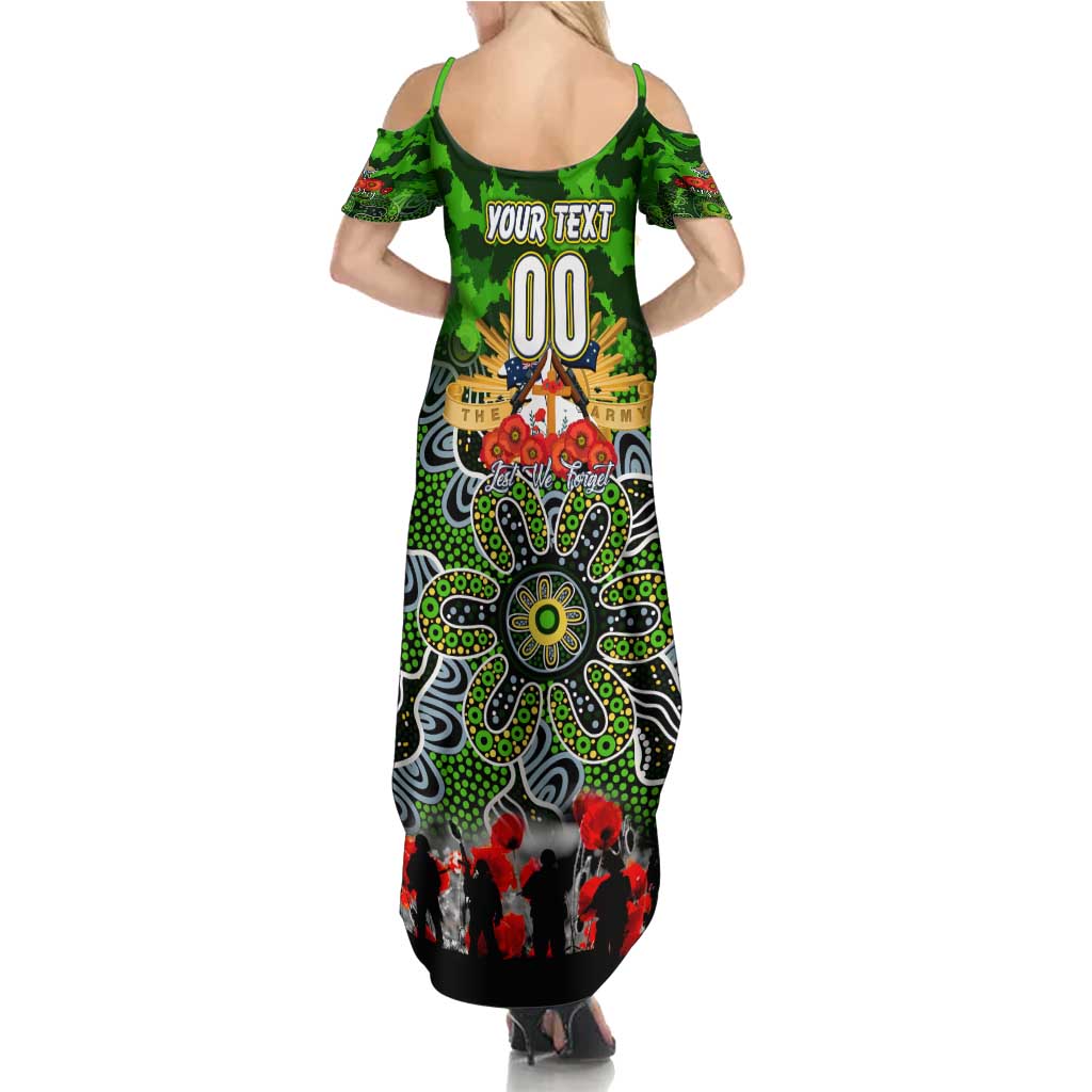 Personalized Raiders ANZAC Day Family Matching Summer Maxi Dress and Hawaiian Shirt Australian Army - Lest We Forget