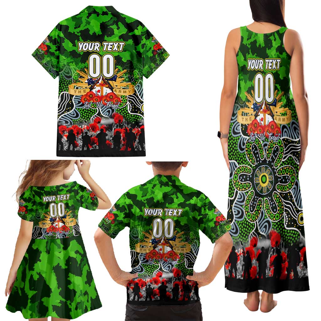 Personalized Raiders ANZAC Day Family Matching Tank Maxi Dress and Hawaiian Shirt Australian Army - Lest We Forget
