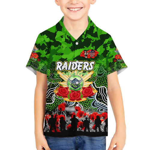 Personalized Raiders ANZAC Day Family Matching Tank Maxi Dress and Hawaiian Shirt Australian Army - Lest We Forget