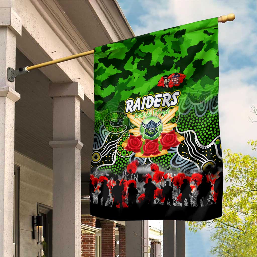 Raiders ANZAC Day Garden Flag Australian Army - Lest We Forget