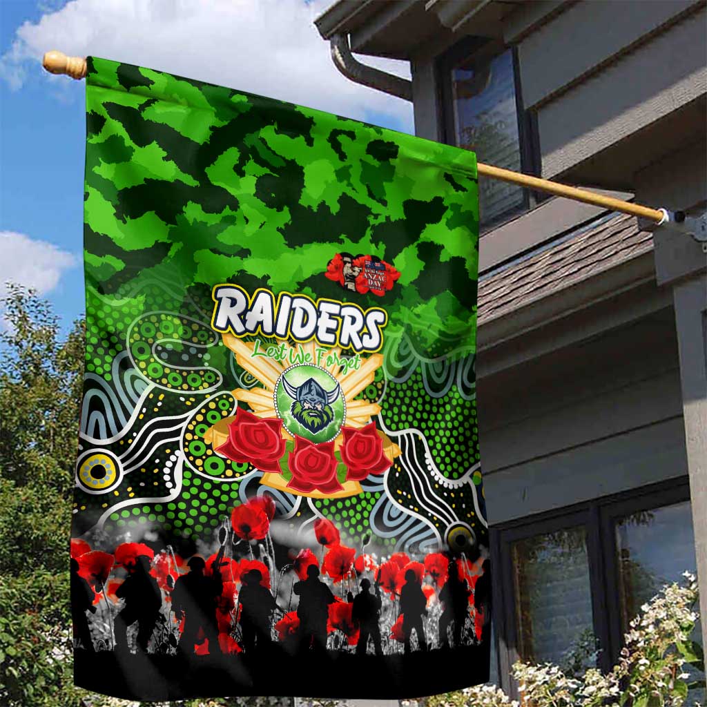 Raiders ANZAC Day Garden Flag Australian Army - Lest We Forget
