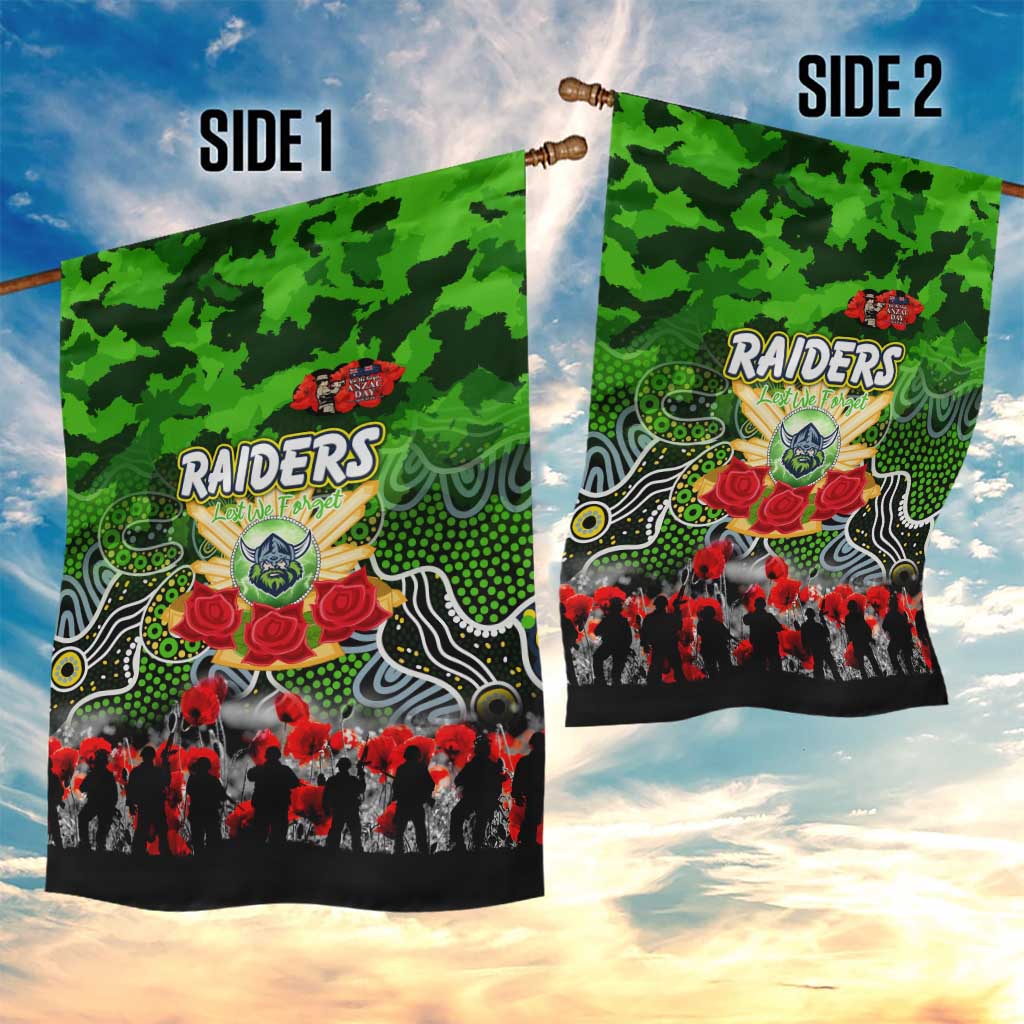 Raiders ANZAC Day Garden Flag Australian Army - Lest We Forget