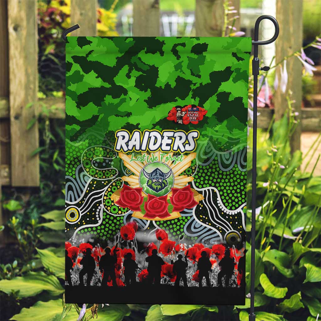 Raiders ANZAC Day Garden Flag Australian Army - Lest We Forget