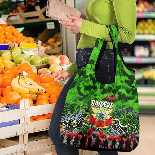 Raiders ANZAC Day Grocery Bag Australian Army - Lest We Forget