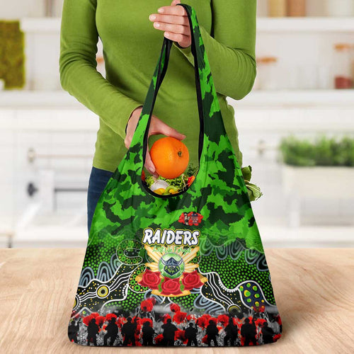 Raiders ANZAC Day Grocery Bag Australian Army - Lest We Forget