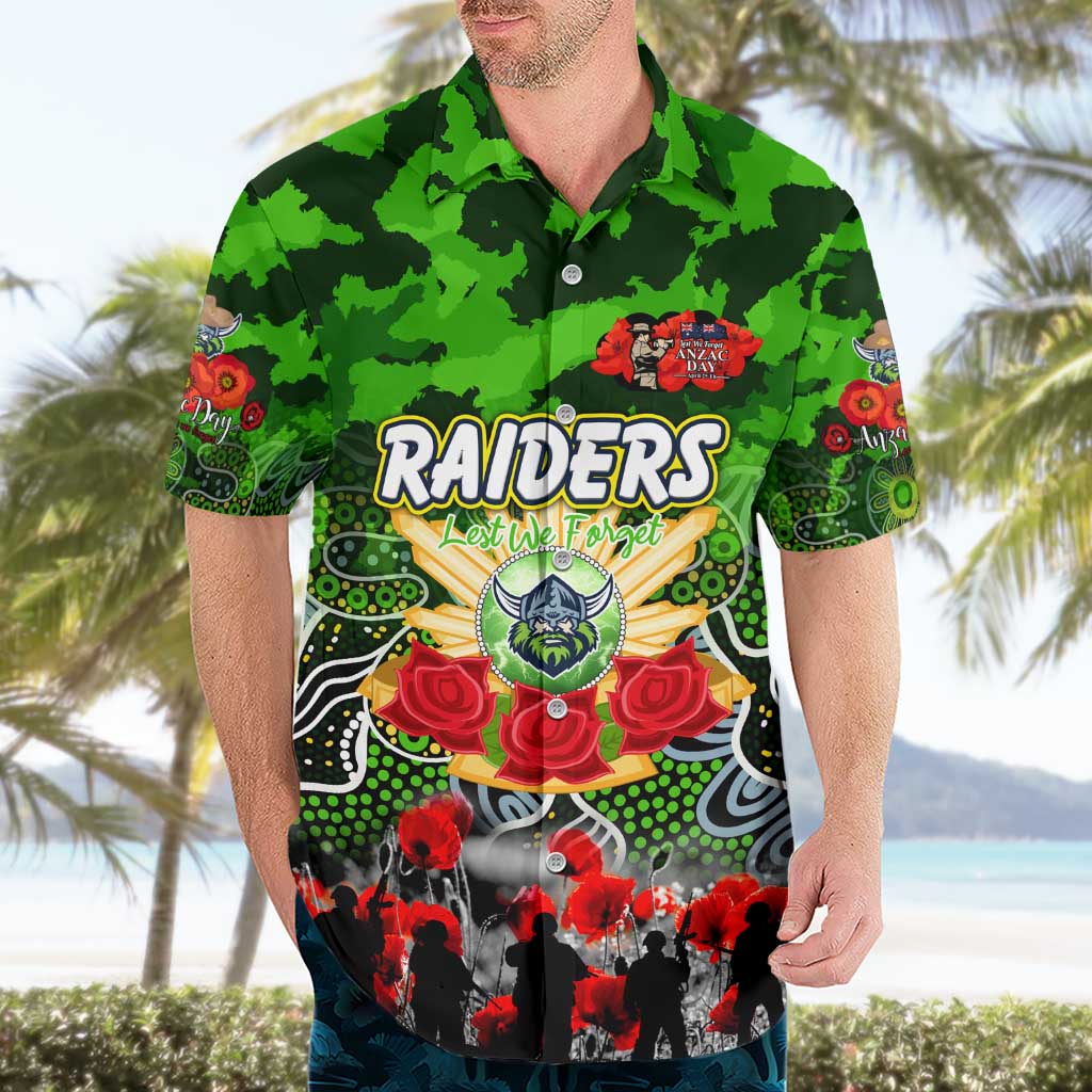 Personalized Raiders ANZAC Day Hawaiian Shirt Australian Army - Lest We Forget