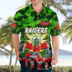 Personalized Raiders ANZAC Day Hawaiian Shirt Australian Army - Lest We Forget