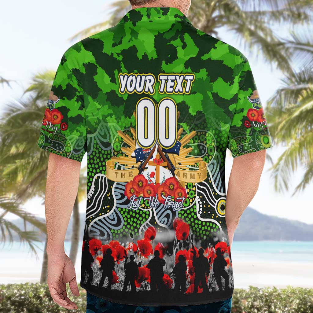 Personalized Raiders ANZAC Day Hawaiian Shirt Australian Army - Lest We Forget