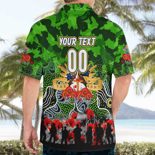 Personalized Raiders ANZAC Day Hawaiian Shirt Australian Army - Lest We Forget