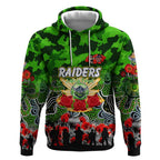 Personalized Raiders ANZAC Day Hoodie Australian Army - Lest We Forget