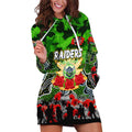 Personalized Raiders ANZAC Day Hoodie Dress Australian Army - Lest We Forget