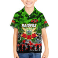 Personalized Raiders ANZAC Day Kid Hawaiian Shirt Australian Army - Lest We Forget