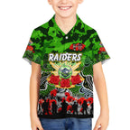 Personalized Raiders ANZAC Day Kid Hawaiian Shirt Australian Army - Lest We Forget
