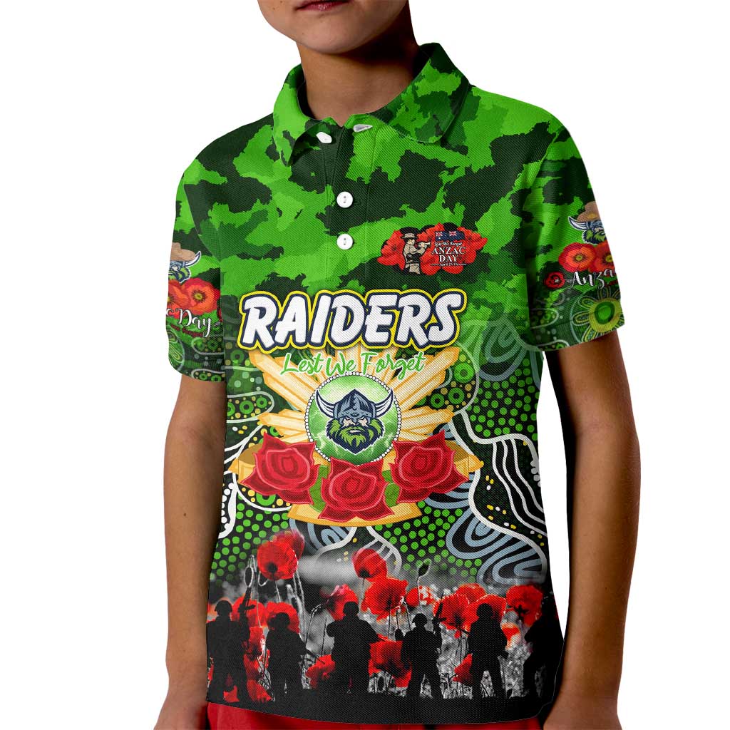 Personalized Raiders ANZAC Day Kid Polo Shirt Australian Army - Lest We Forget