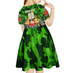 Personalized Raiders ANZAC Day Kid Short Sleeve Dress Australian Army - Lest We Forget