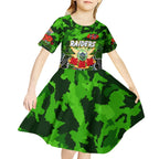 Personalized Raiders ANZAC Day Kid Short Sleeve Dress Australian Army - Lest We Forget