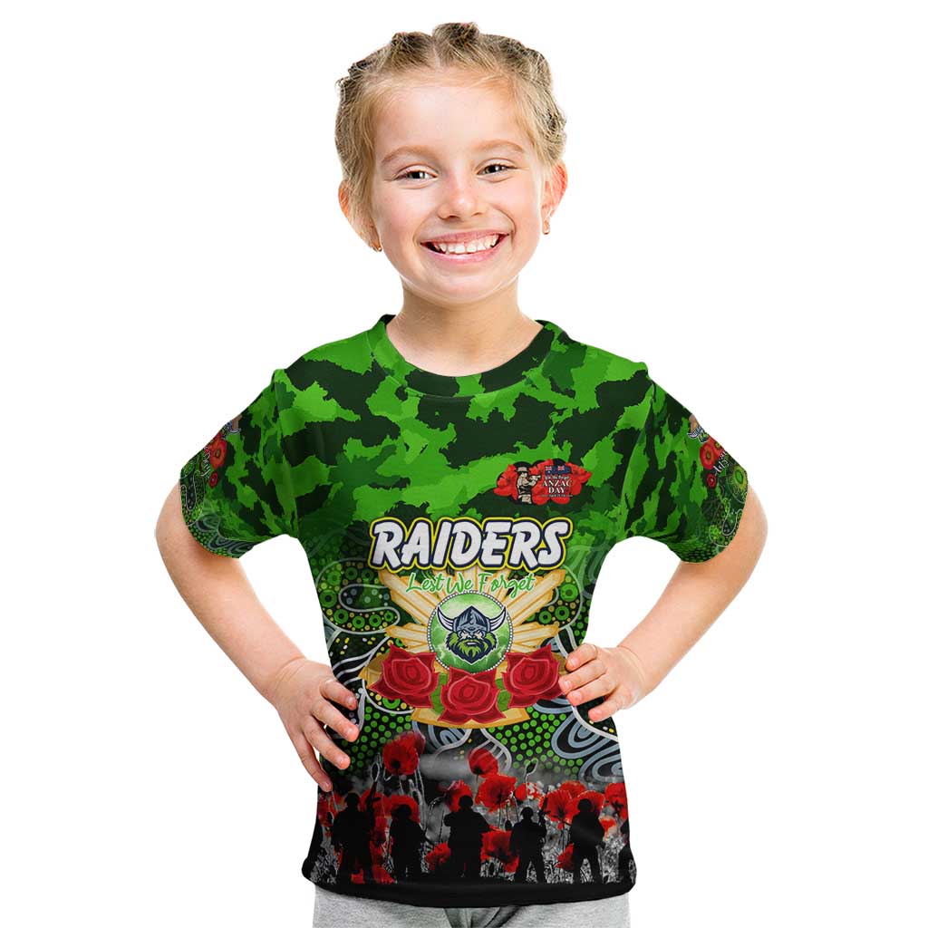 Personalized Raiders ANZAC Day Kid T Shirt Australian Army - Lest We Forget