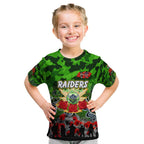 Personalized Raiders ANZAC Day Kid T Shirt Australian Army - Lest We Forget