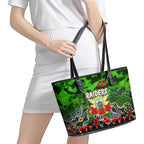 Raiders ANZAC Day Leather Tote Bag Australian Army - Lest We Forget
