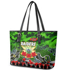 Raiders ANZAC Day Leather Tote Bag Australian Army - Lest We Forget