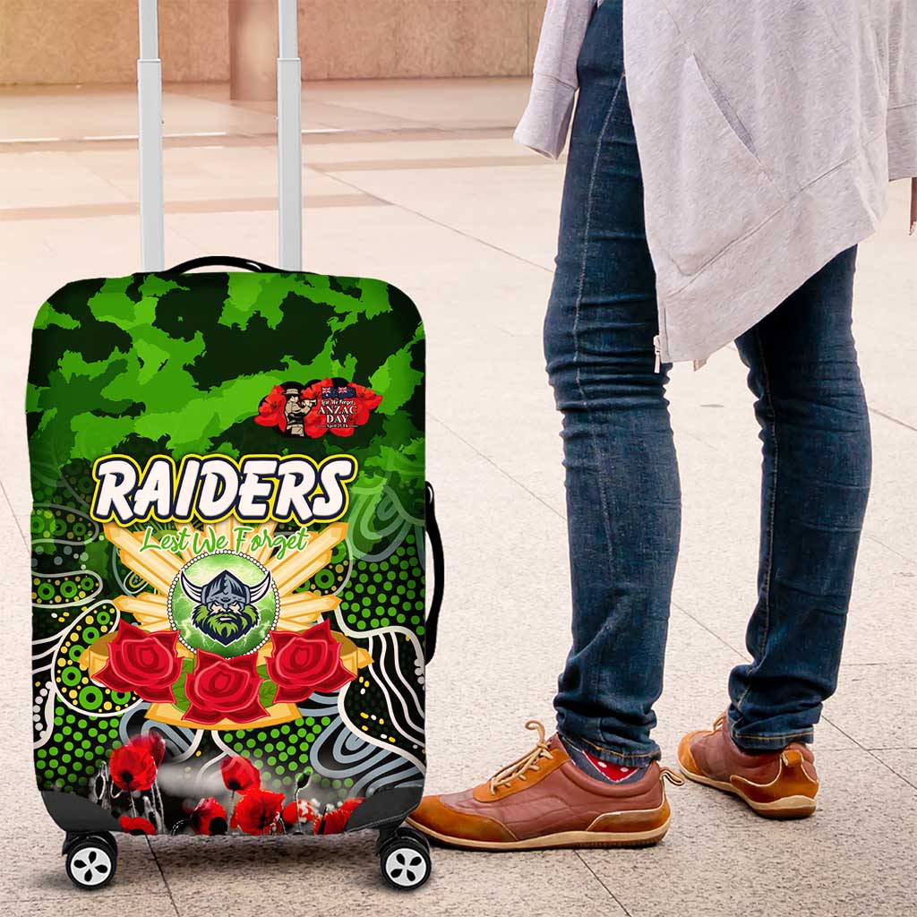 Raiders ANZAC Day Luggage Cover Australian Army - Lest We Forget