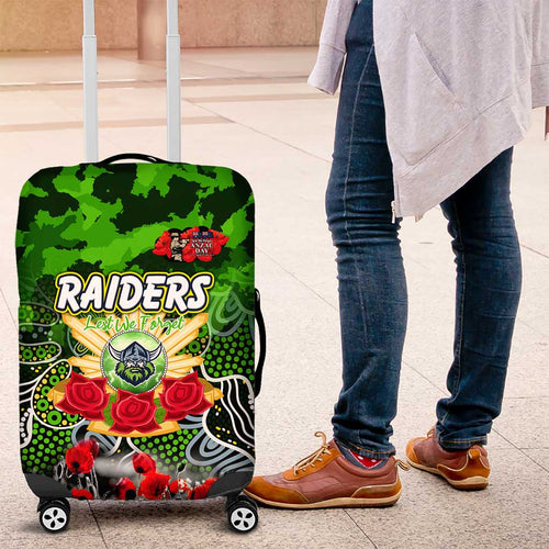 Raiders ANZAC Day Luggage Cover Australian Army - Lest We Forget