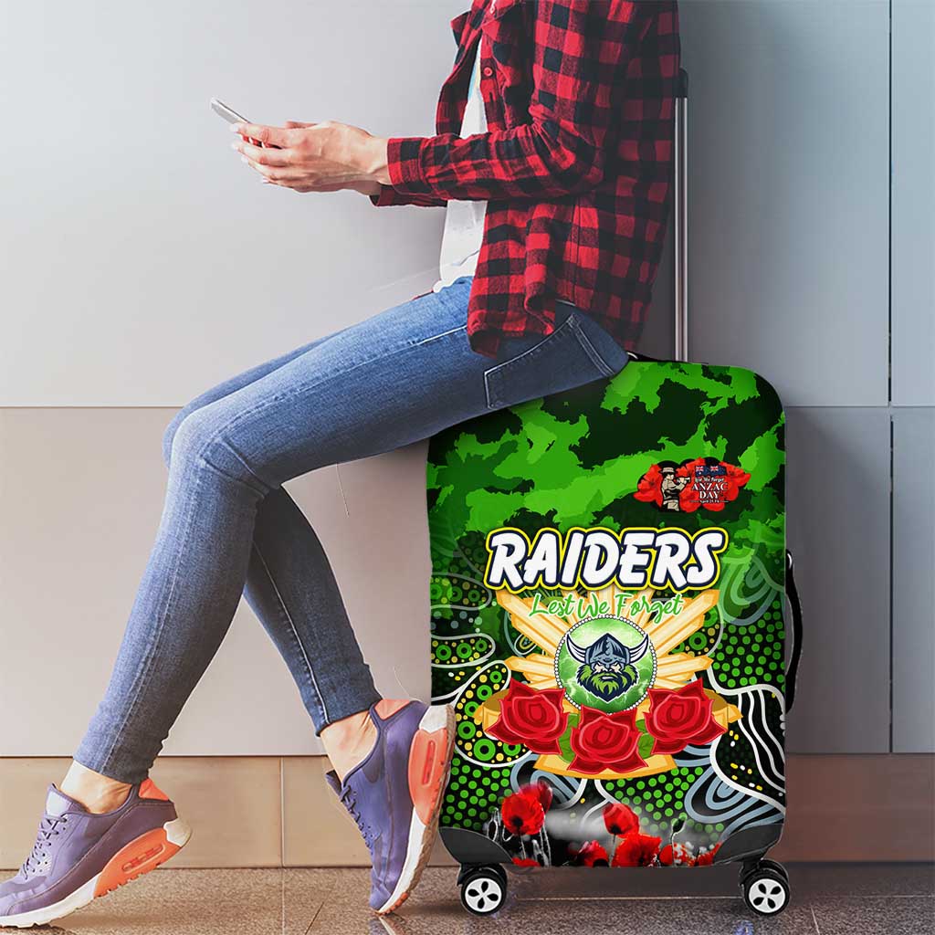 Raiders ANZAC Day Luggage Cover Australian Army - Lest We Forget