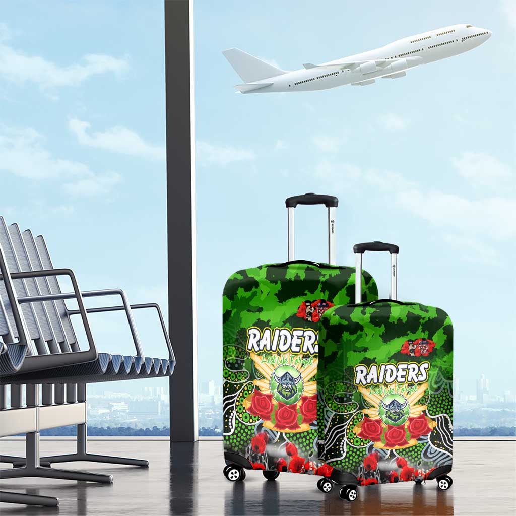 Raiders ANZAC Day Luggage Cover Australian Army - Lest We Forget