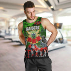 Personalized Raiders ANZAC Day Men Tank Top Australian Army - Lest We Forget