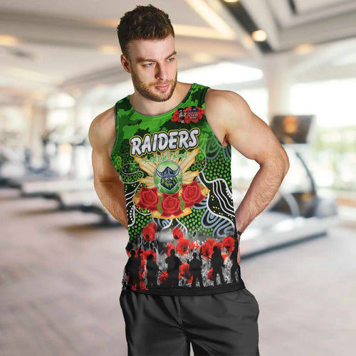 Personalized Raiders ANZAC Day Men Tank Top Australian Army - Lest We Forget
