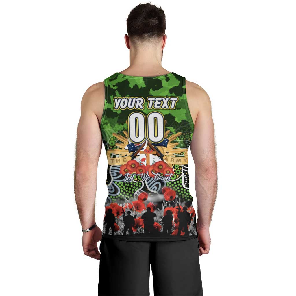 Personalized Raiders ANZAC Day Men Tank Top Australian Army - Lest We Forget
