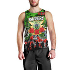 Personalized Raiders ANZAC Day Men Tank Top Australian Army - Lest We Forget