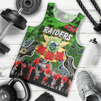 Personalized Raiders ANZAC Day Men Tank Top Australian Army - Lest We Forget