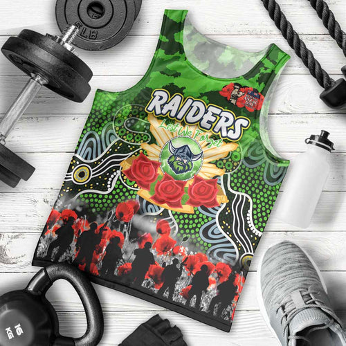 Personalized Raiders ANZAC Day Men Tank Top Australian Army - Lest We Forget