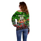 Personalized Raiders ANZAC Day Off Shoulder Sweater Australian Army - Lest We Forget