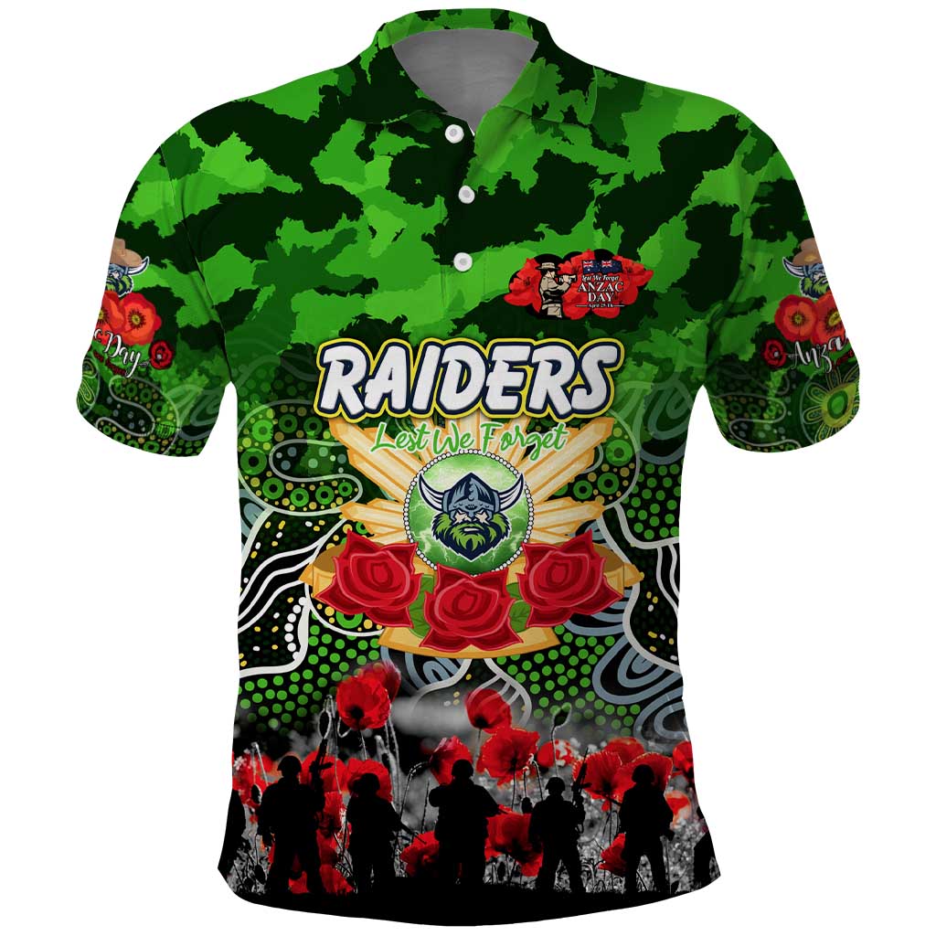 Personalized Raiders ANZAC Day Polo Shirt Australian Army - Lest We Forget