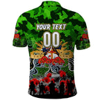 Personalized Raiders ANZAC Day Polo Shirt Australian Army - Lest We Forget