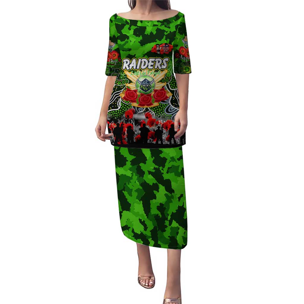 Personalized Raiders ANZAC Day Puletasi Australian Army - Lest We Forget
