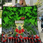 Raiders ANZAC Day Quilt Australian Army - Lest We Forget