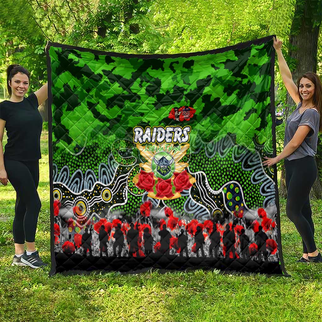 Raiders ANZAC Day Quilt Australian Army - Lest We Forget