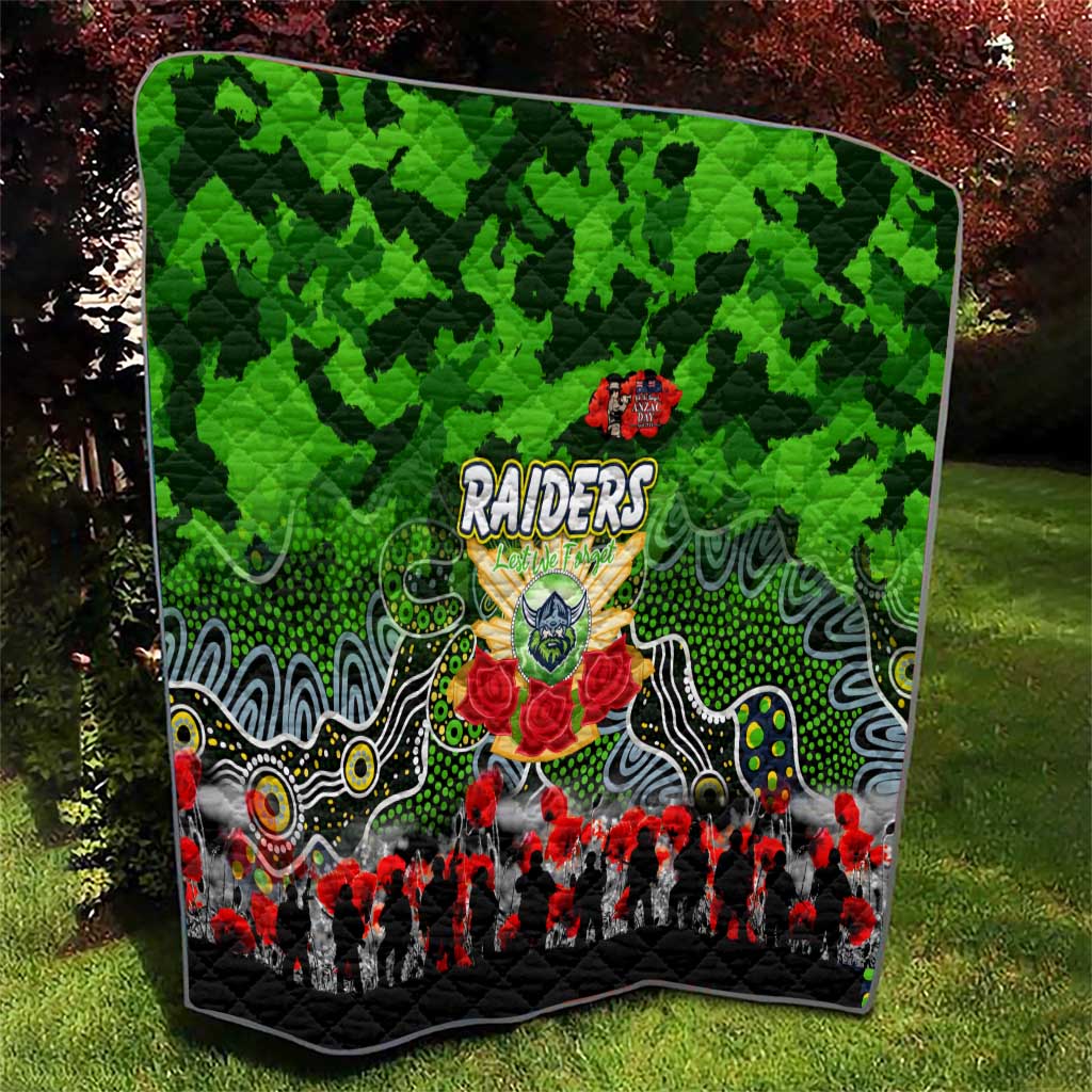 Raiders ANZAC Day Quilt Australian Army - Lest We Forget