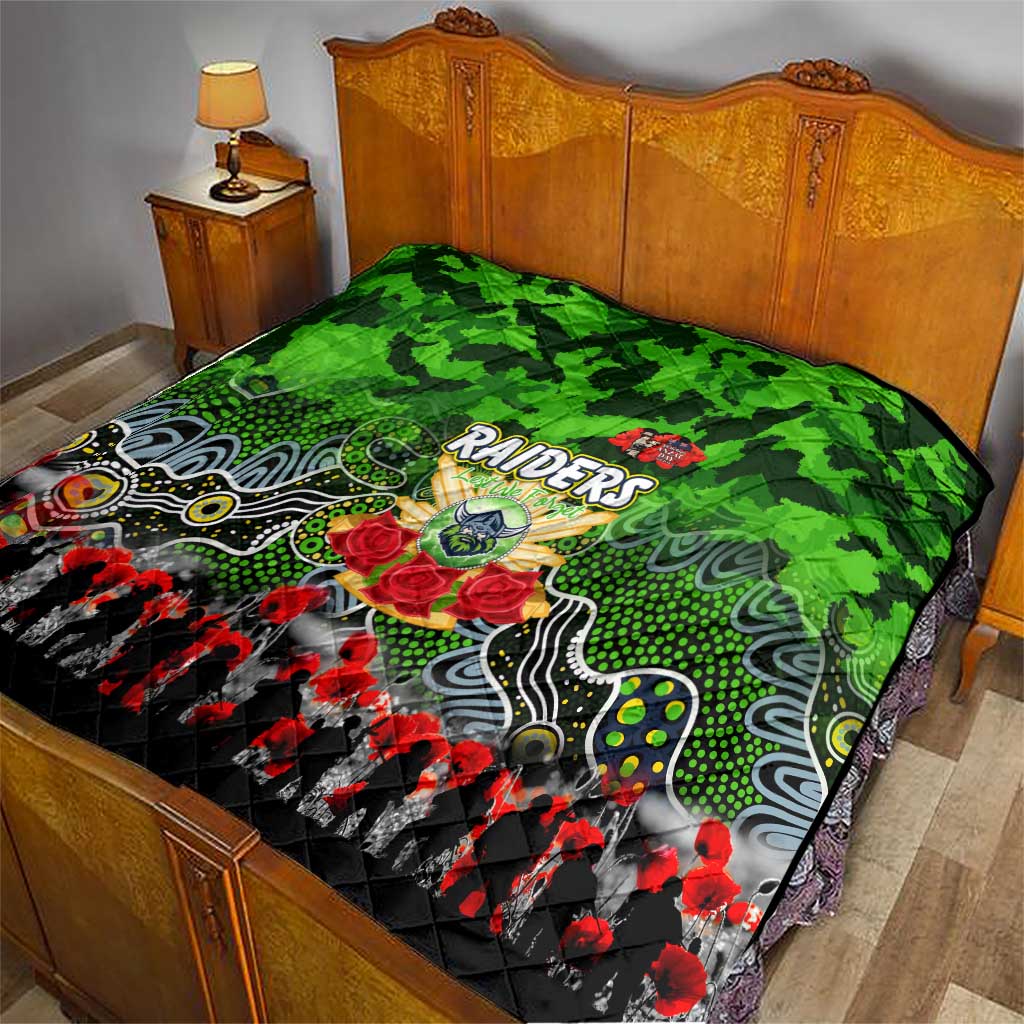 Raiders ANZAC Day Quilt Australian Army - Lest We Forget