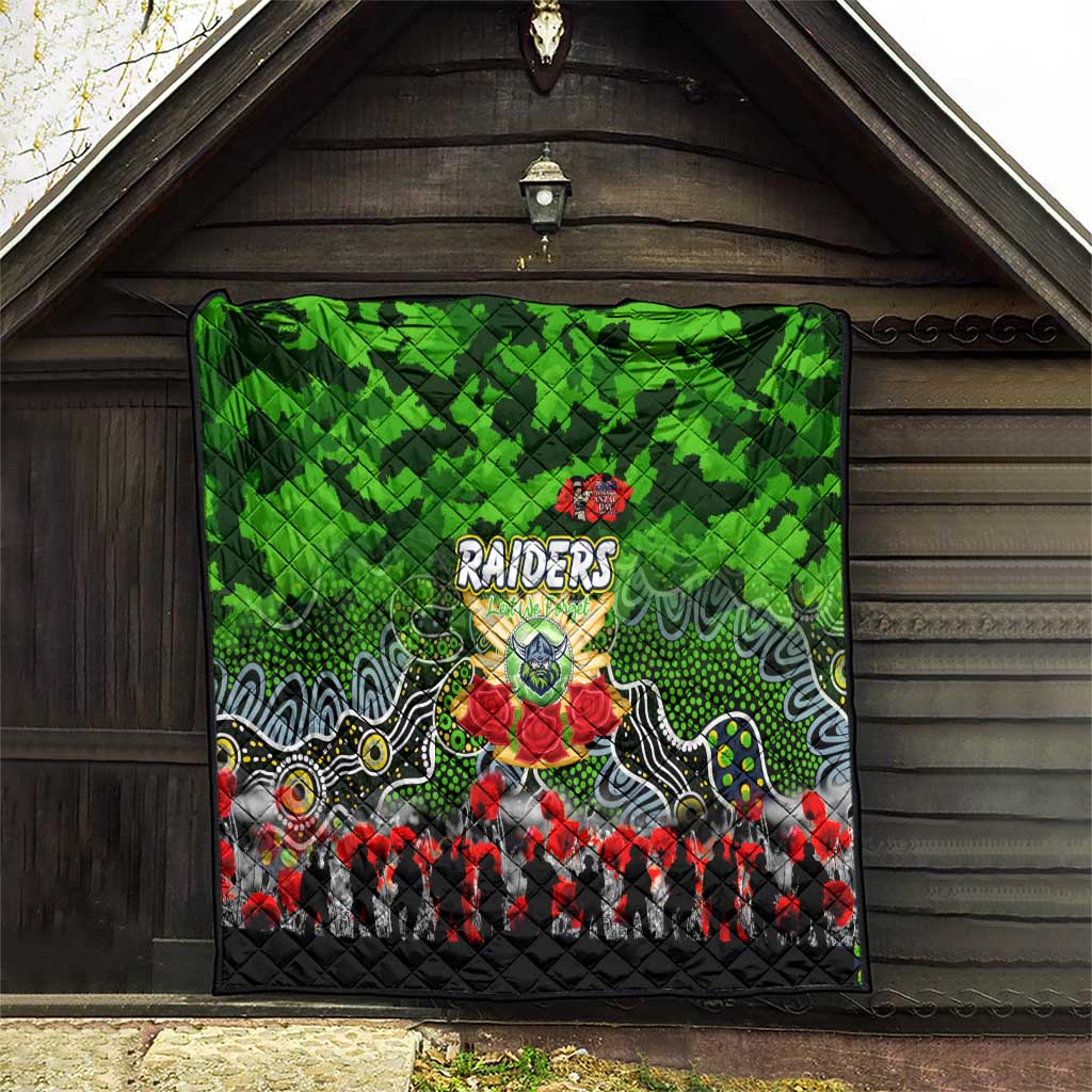 Raiders ANZAC Day Quilt Australian Army - Lest We Forget
